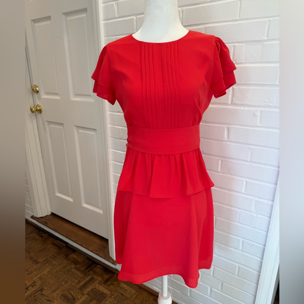 BCBG backless Peplum Dress